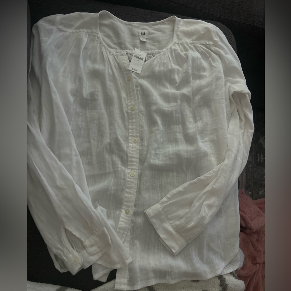 GAP White Long Sleeve Shirt